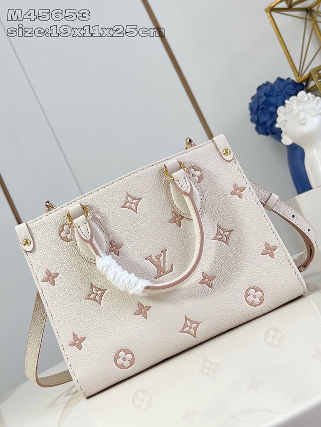 Louis vuitton original calfskin onthego pm M14403 white