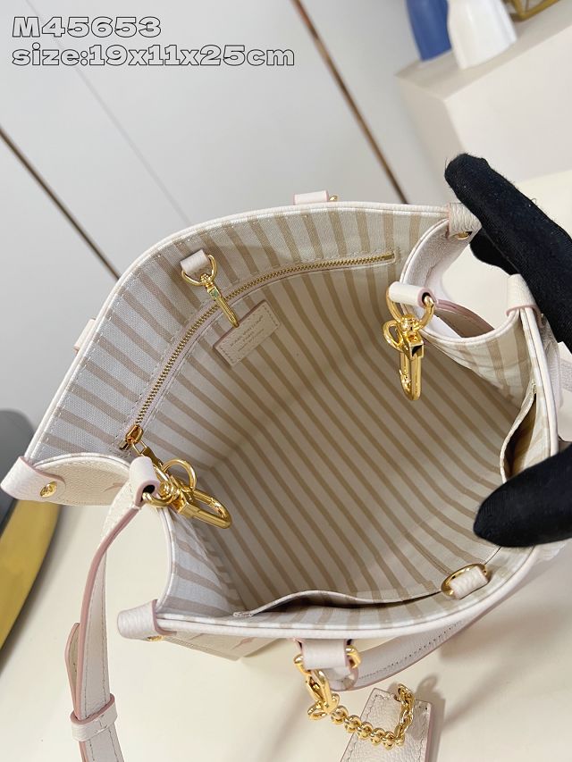 Louis vuitton original calfskin onthego pm M14403 white