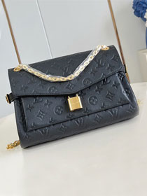Louis vuitton original calfskin anytime flap bag M14606 black
