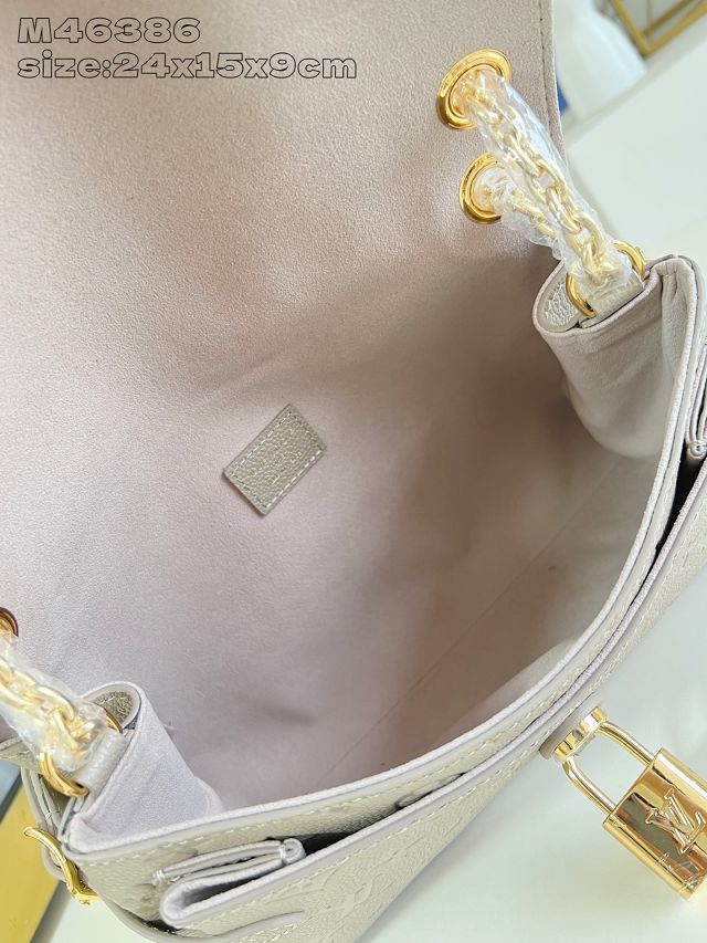 Louis vuitton original calfskin anytime flap bag M14606 grey