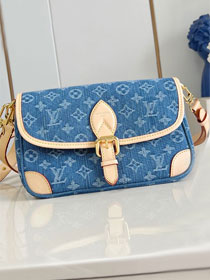 Louis vuitton original denim diane satchel M13070 blue