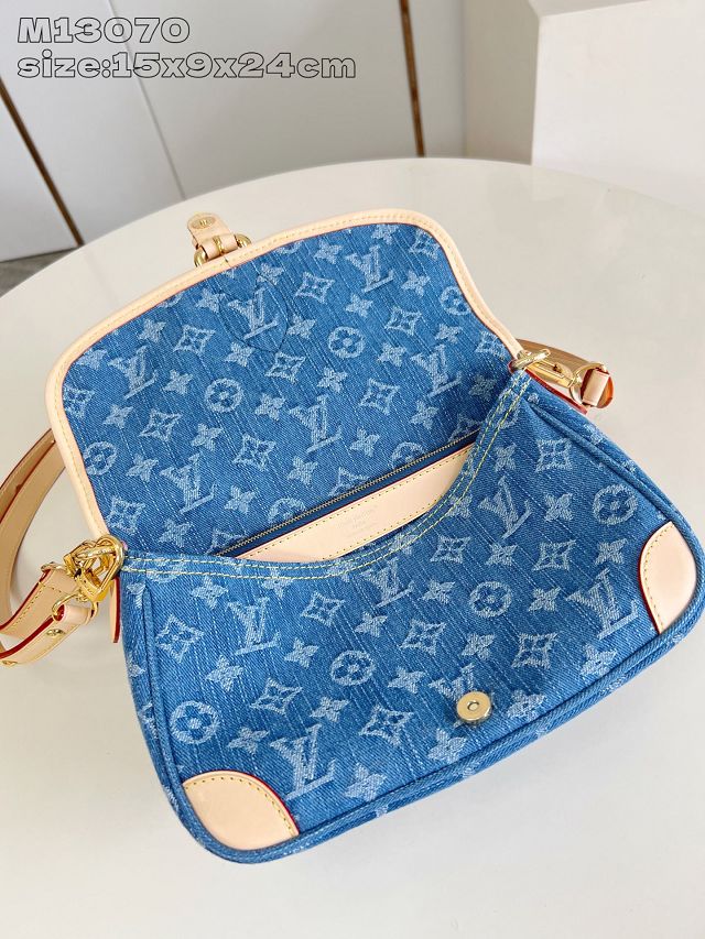Louis vuitton original denim diane satchel M13070 blue