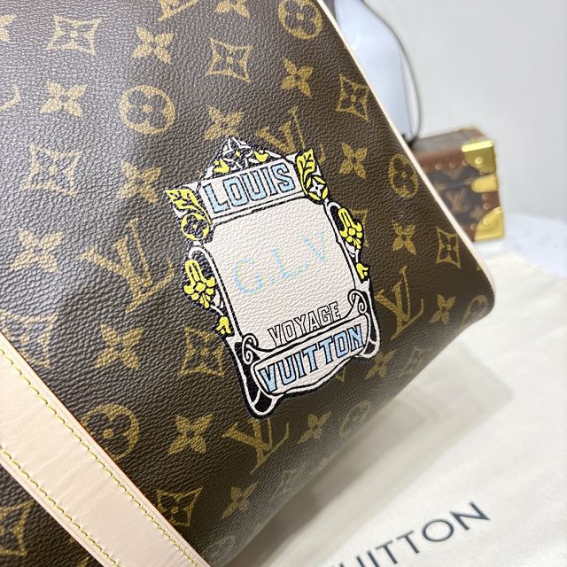 Louis vuitton original monogram canvas keepall 50 P01945