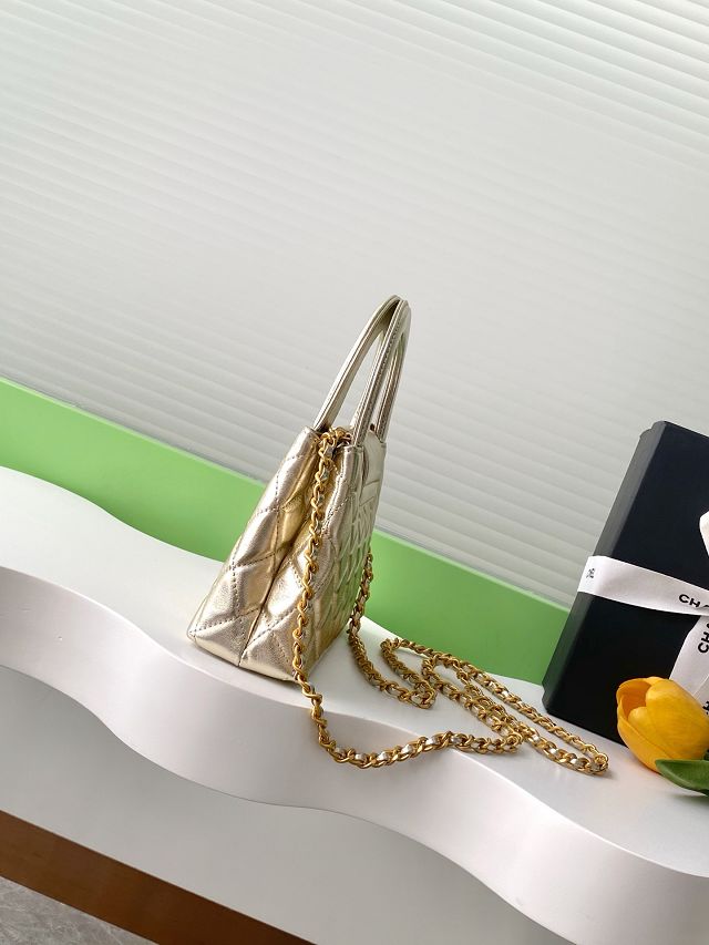 CC original calfskin mini shopping bag AS4416 gold