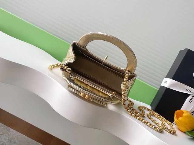 CC original calfskin mini shopping bag AS4416 gold