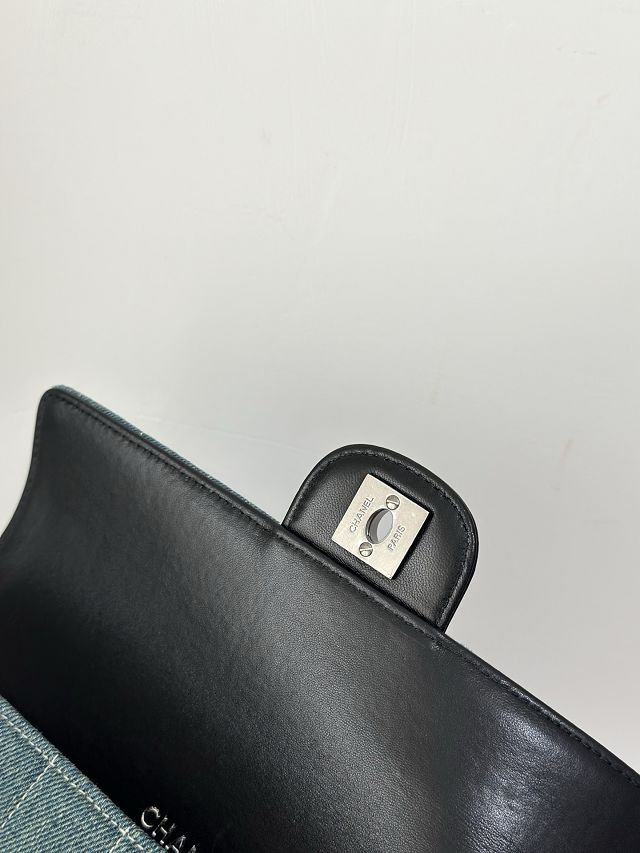 CC original denim clutch with chain AP3314 blue