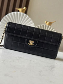 CC original lambskin clutch with chain AP3314 black
