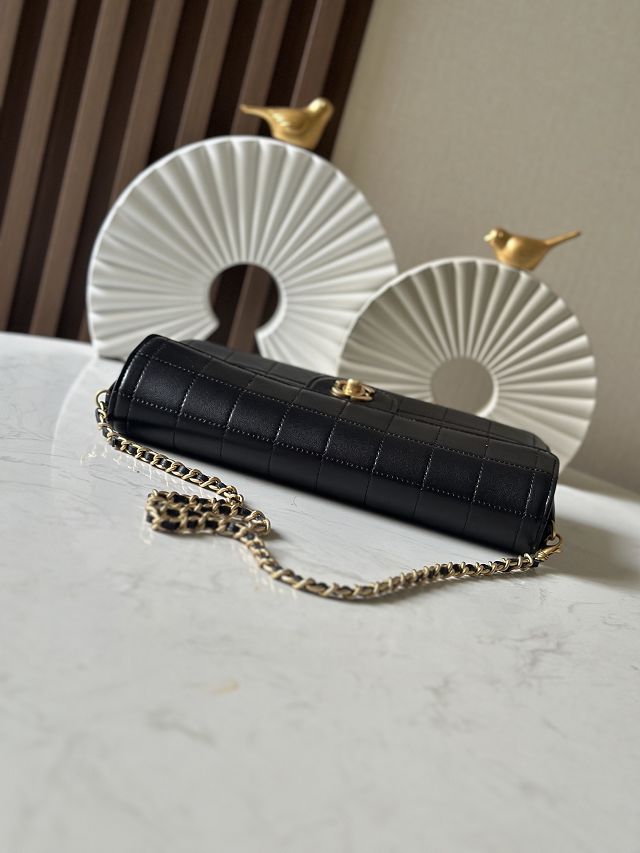 CC original lambskin clutch with chain AP3314 black