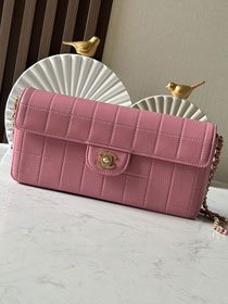 CC original lambskin clutch with chain AP3314 pink