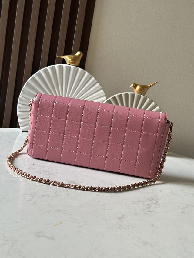 CC original lambskin clutch with chain AP3314 pink