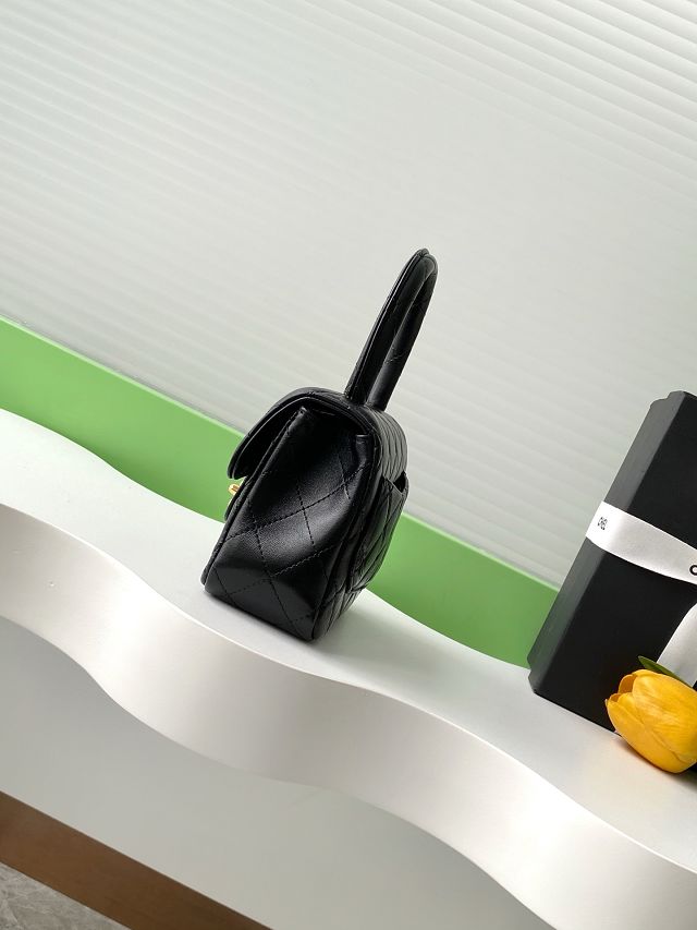 CC original lambskin mini top handle bag AS3869 black