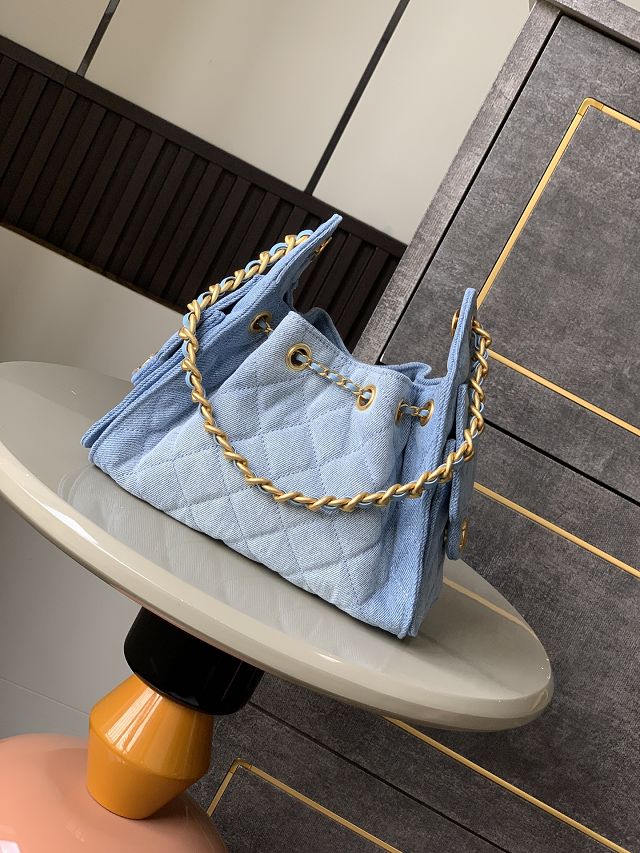 CC original denim 25 mini handbag AS5631 blue