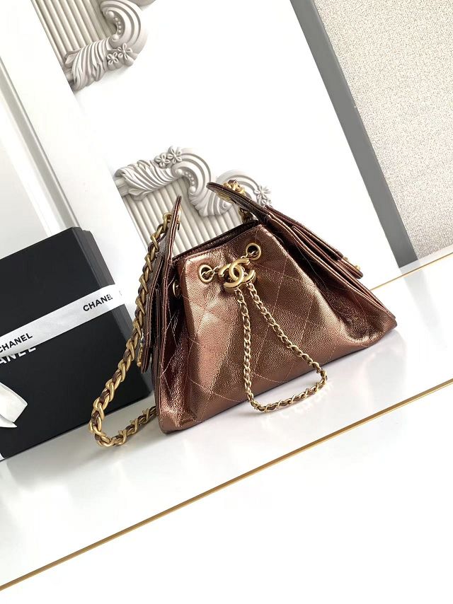 CC original grained calfskin 25 mini handbag AS5631 brozen
