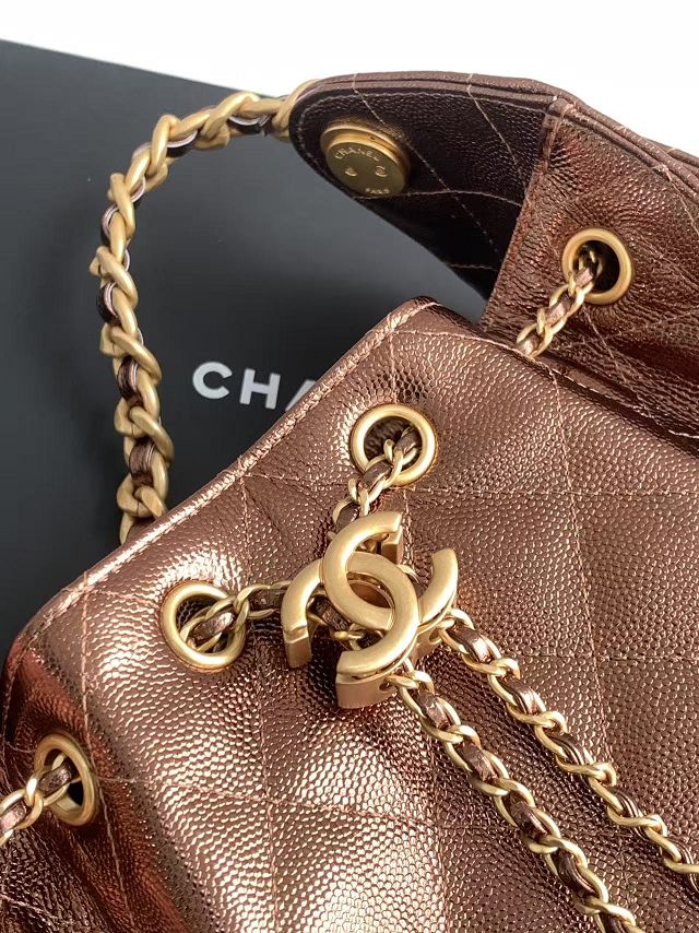 CC original grained calfskin 25 mini handbag AS5631 brozen