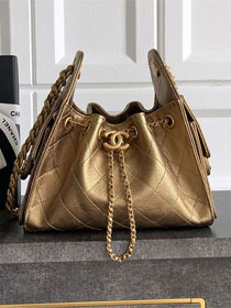 CC original grained calfskin 25 mini handbag AS5631 gold