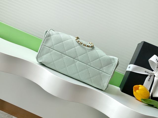 CC original grained calfskin 25 mini handbag AS5631 light green