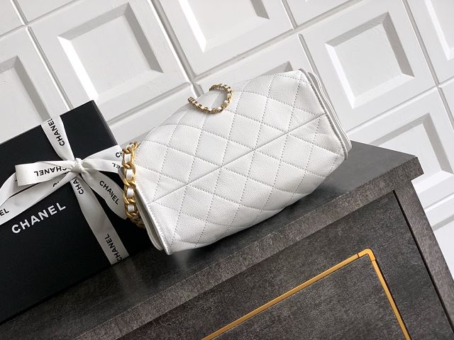 CC original grained calfskin 25 mini handbag AS5631 white