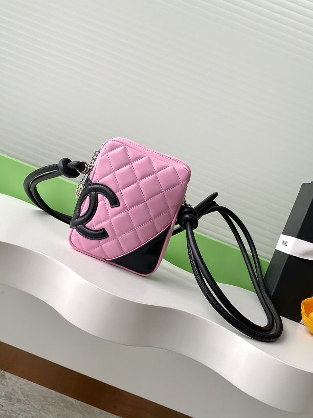 CC original lambskin mini camera bag AS6325 pink