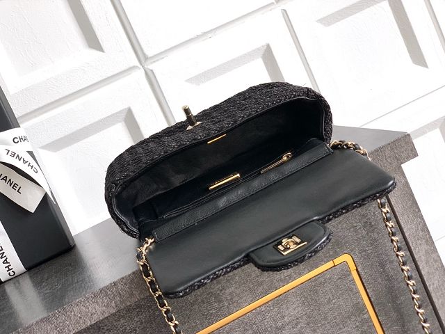 CC original tweed mini flap bag AS5279 black