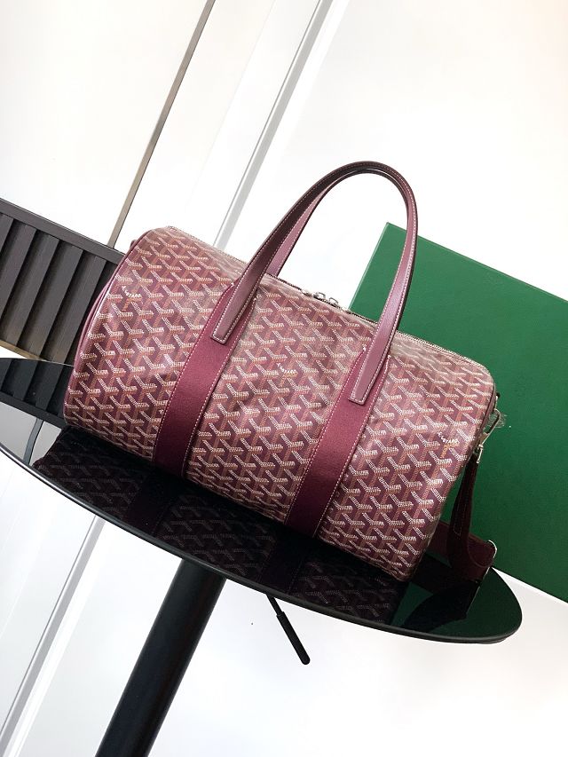 Goyard original canvas barrel 40 sports bag GY0124 bordeaux