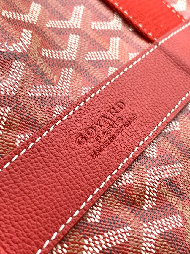 Goyard original canvas barrel 40 sports bag GY0124 red