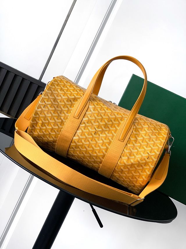 Goyard original canvas barrel 40 sports bag GY0124 yellow