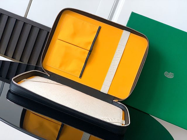 Goyard original canvas compagnon universel A4 bag GY0123 black