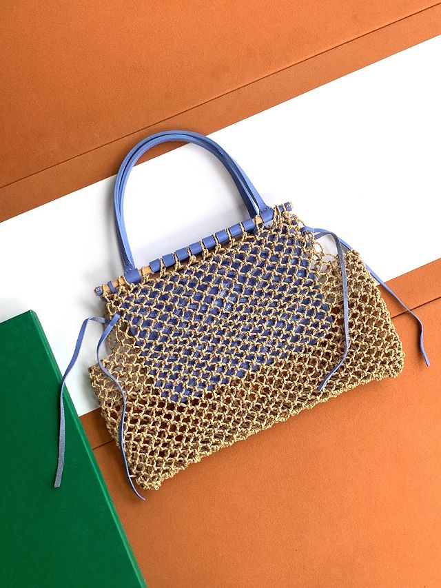 Goyard original raffia mesh aligre bag GY0122 iris