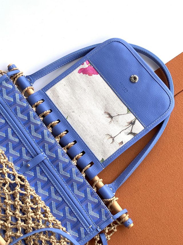 Goyard original raffia mesh aligre bag GY0122 iris