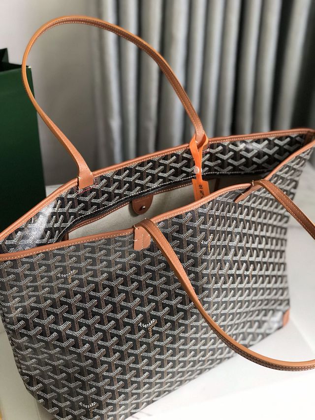 Goyard original canvas artois mm handbag GY0130 brown