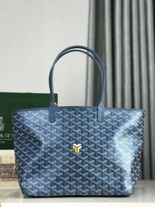 Goyard original canvas artois pm handbag GY0128 pearly blue
