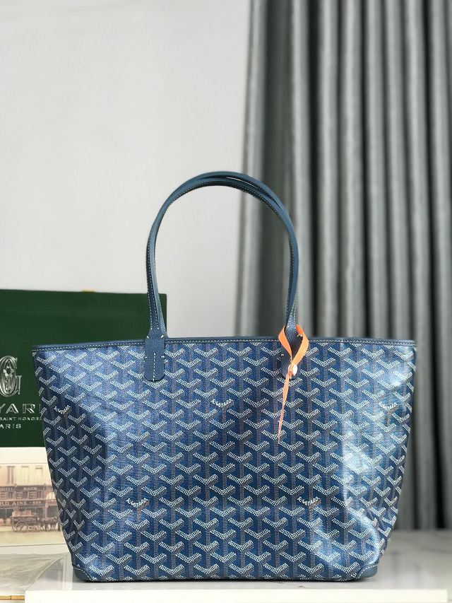 Goyard original canvas artois pm handbag GY0128 pearly blue