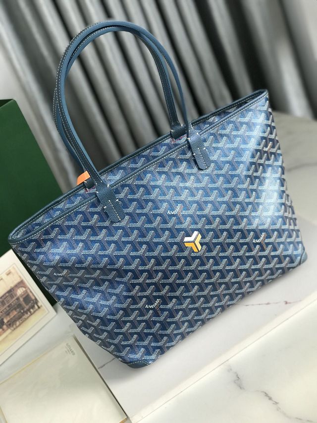 Goyard original canvas artois pm handbag GY0128 pearly blue