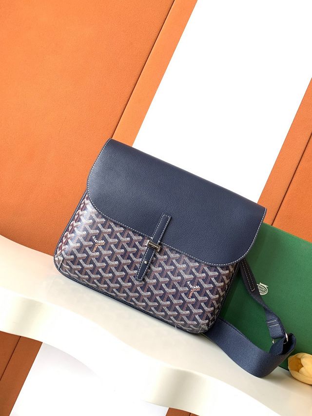 Goyard original canvas coursier messenger bag GY0126 dark blue