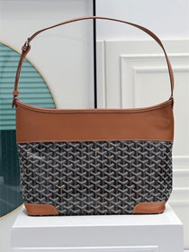 Goyard original canvas mecica hob bag GY0110 brown