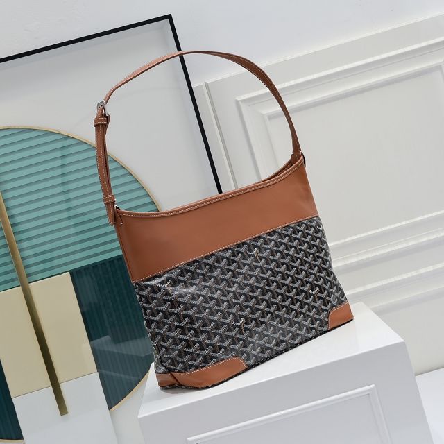 Goyard original canvas mecica hob bag GY0110 brown