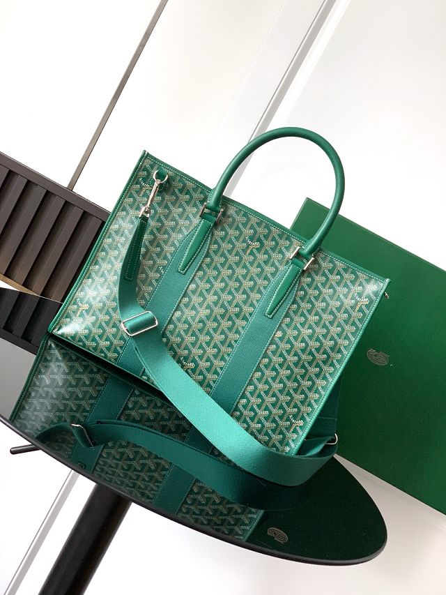 Goyard original canvas morvan document case GY0125 green