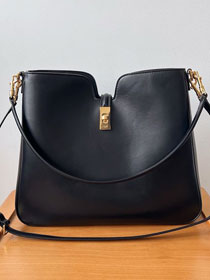 Celine original calfskin medium camille 16 soft bag 119563 black