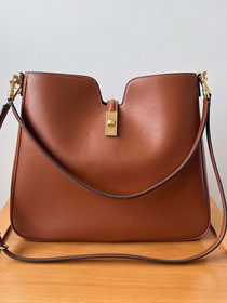 Celine original calfskin medium camille 16 soft bag 119563 brown