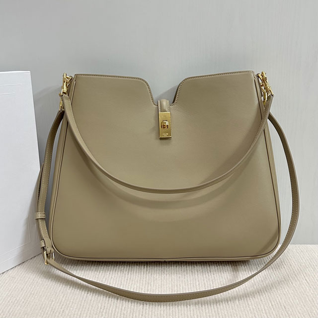 Celine original calfskin medium camille 16 soft bag 119563 taupe