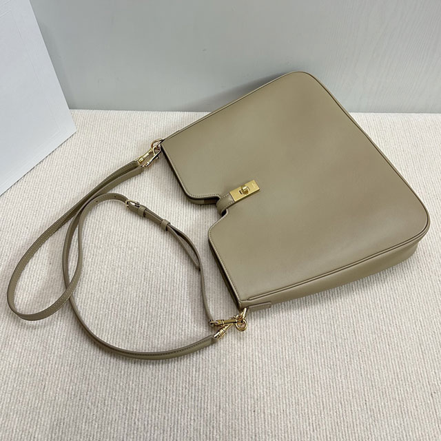 Celine original calfskin medium camille 16 soft bag 119563 taupe