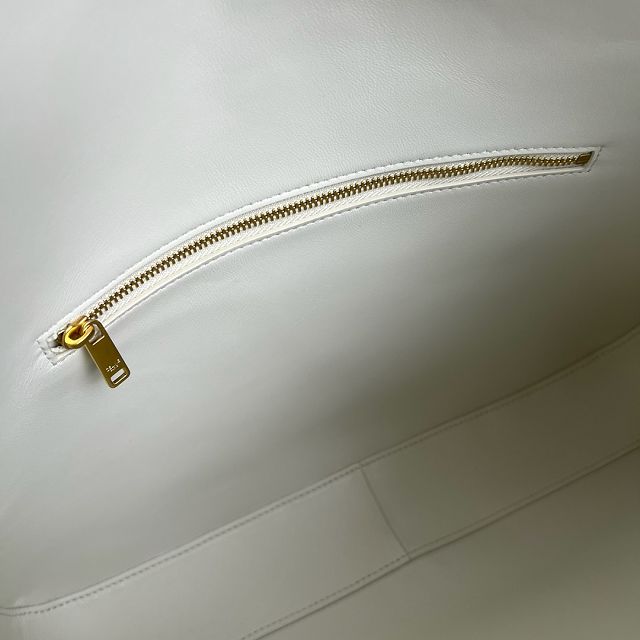 Celine original calfskin medium camille 16 soft bag 119563 white