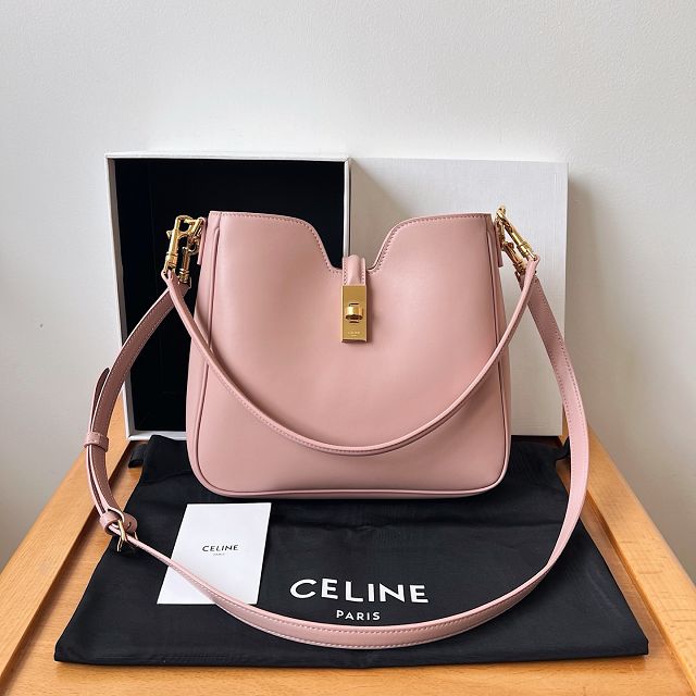 Celine original calfskin small camille 16 soft bag 120693 pink