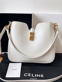 Celine original calfskin small camille 16 soft bag 120693 white