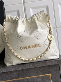 CC original calfskin 22 small handbag AS3260 white