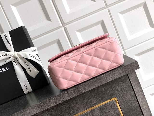 CC original patent calfskin top handle clutch AP3240 pink