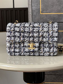 CC original tweed mini flap bag A69900 black&white