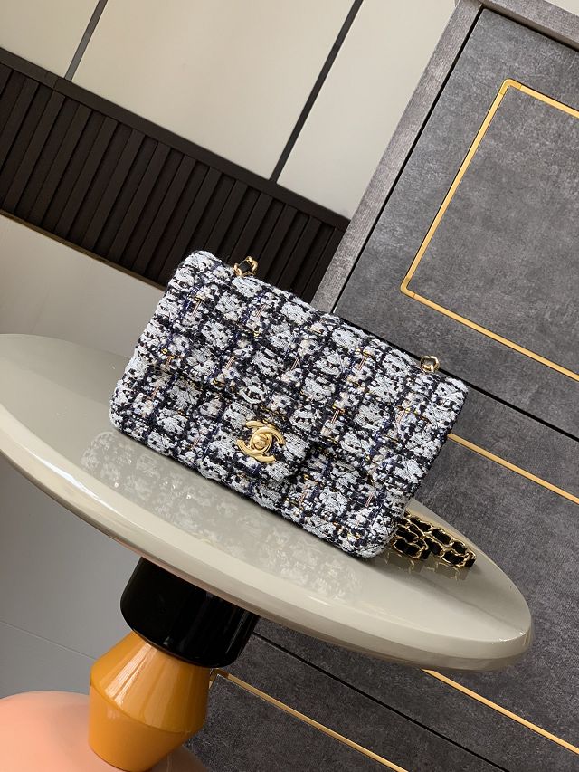 CC original tweed mini flap bag A69900 black&white