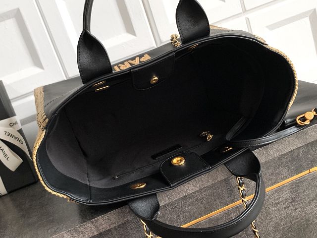 CC original calfskin small shopping bag AS3257 black