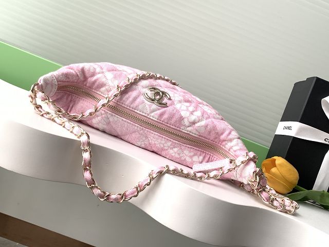 CC original denim large hobo bag AS5431 pink